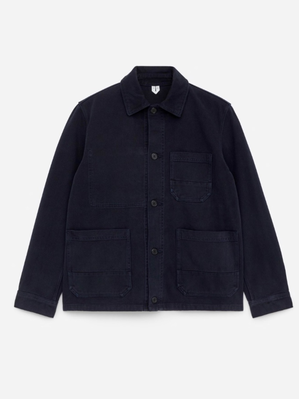ARKET Mens navy twill overshirt